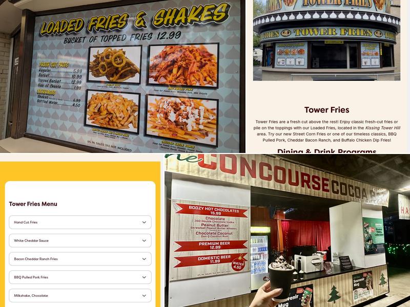 Tower Fries Menu