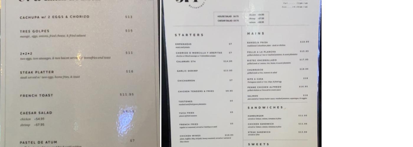 Picos restaurant & lounge Menu