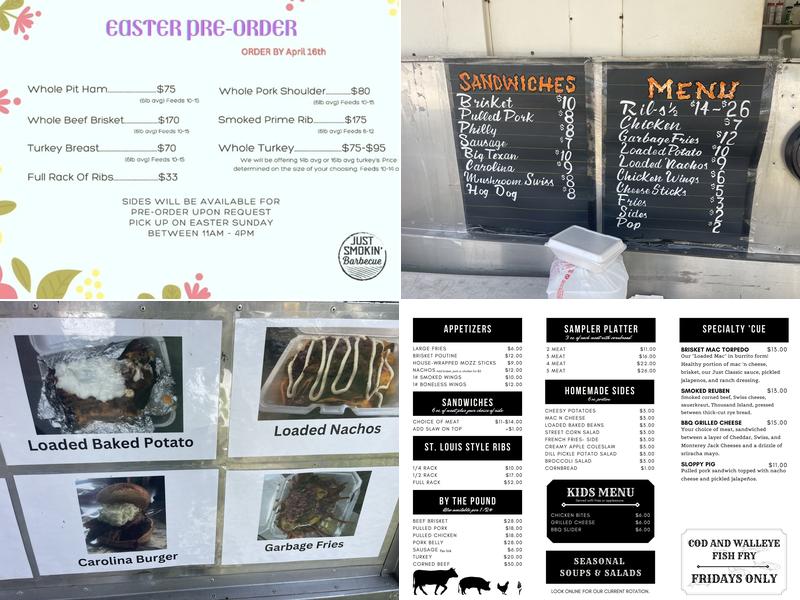 Just Smokin BBQ Menu