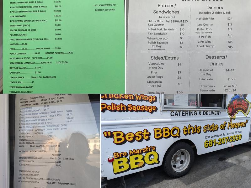 Bro Marsh Barbecue Menu