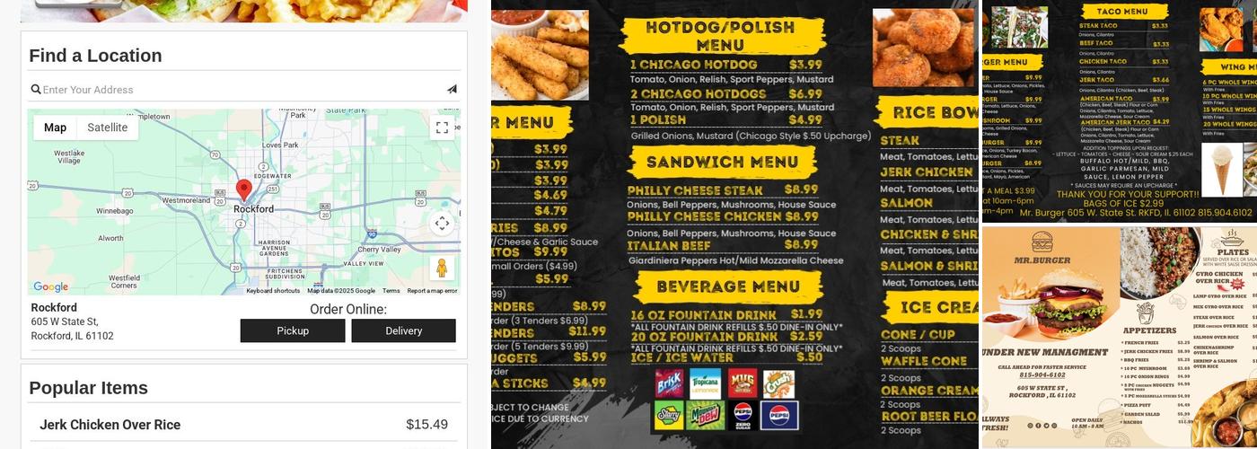 Mr. Burger Menu