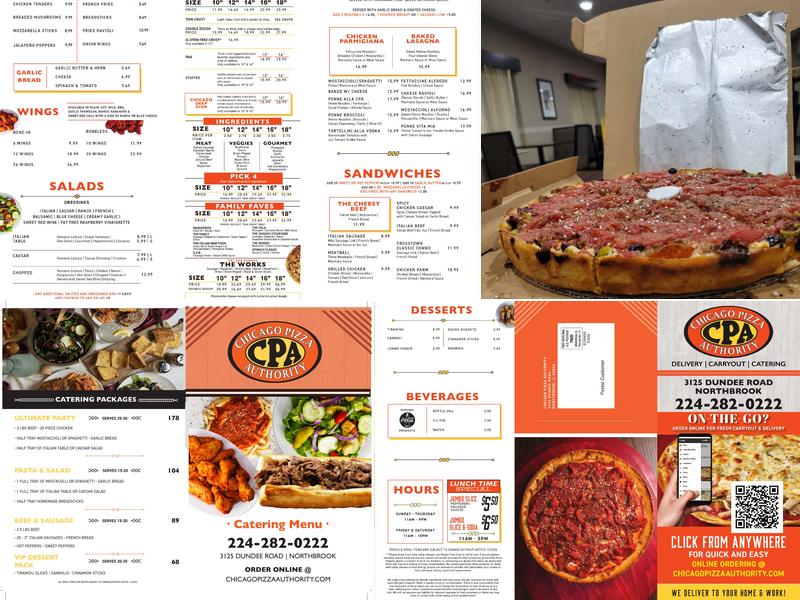 Chicago Pizza Authority Menu
