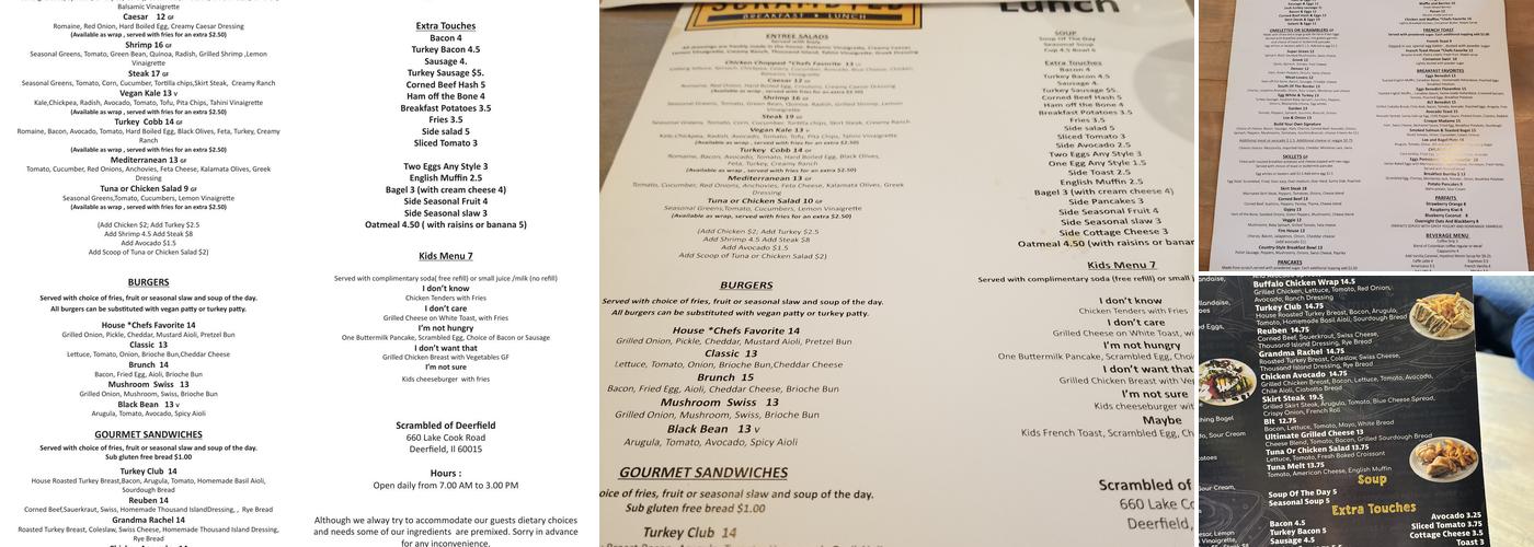 Scrambled Menu
