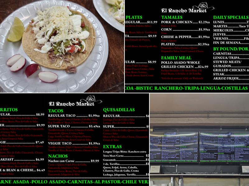 El Rancho Taqueria Menu