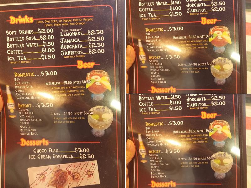 La Taqueria Menu