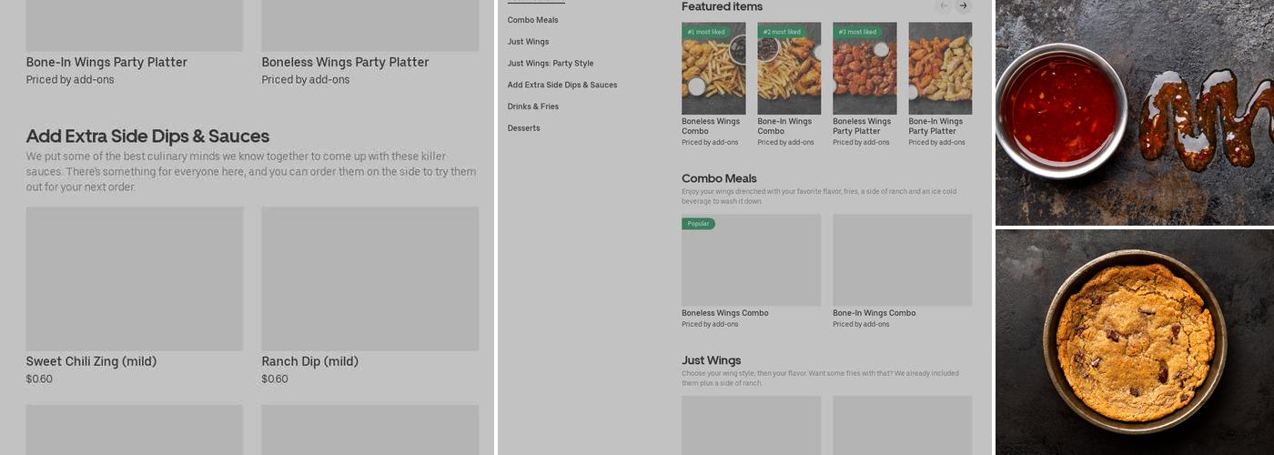 It's Just Wings Menu