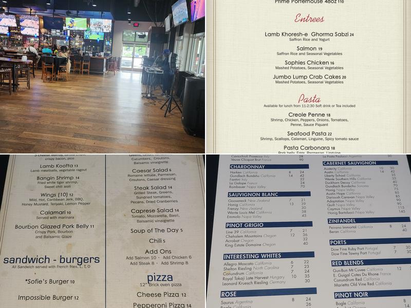 Sofie’s Steakhouse Menu