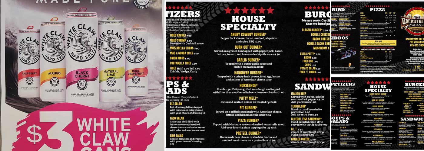 The Backstretch Bar & Grill Menu