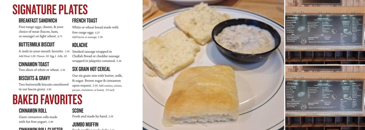 Stone Mill Bread & Cafe - Springdale Menu