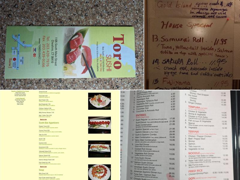 Toro Sushi Menu