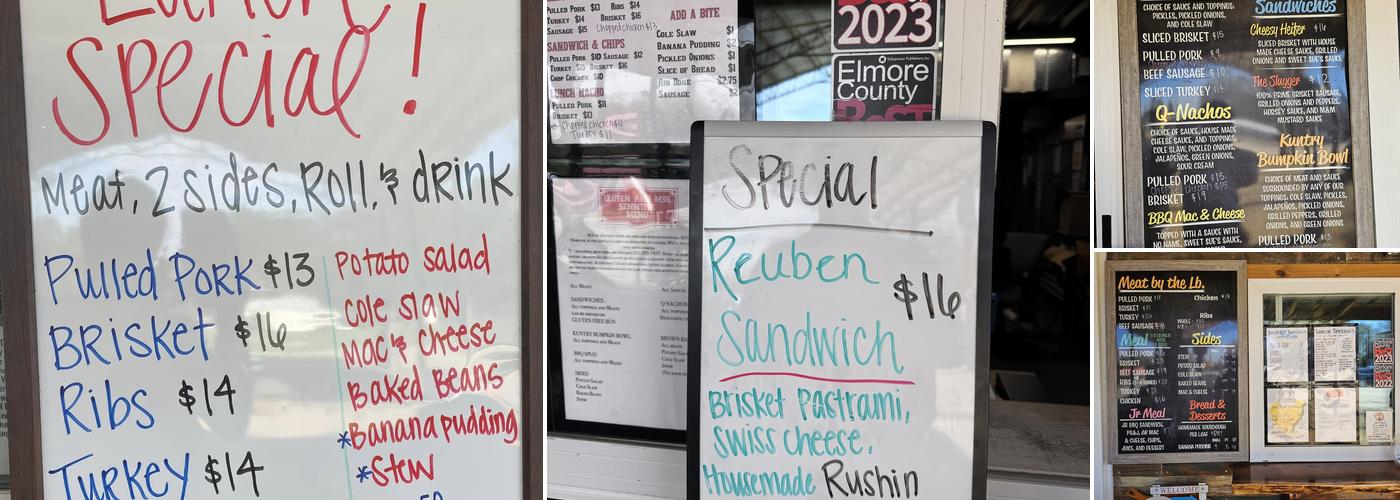 Mae Pop's Barbecue Menu