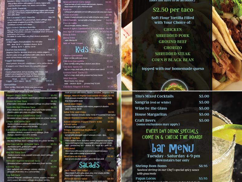 Mexicali Brews Menu