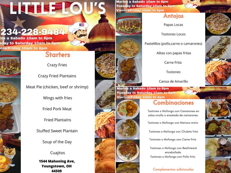 Little Lou's Restaurant Menu
