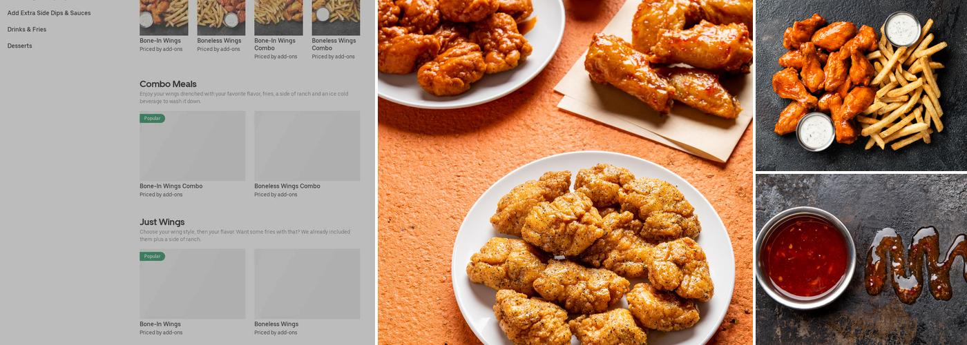 It's Just Wings Menu