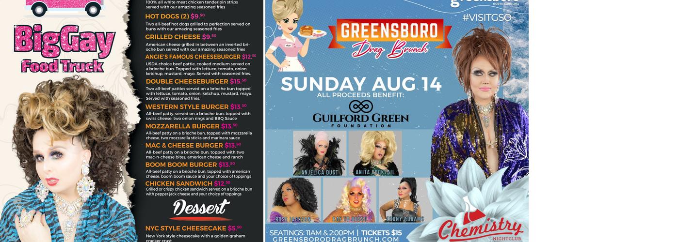 Greensboro Drag Brunch Menu