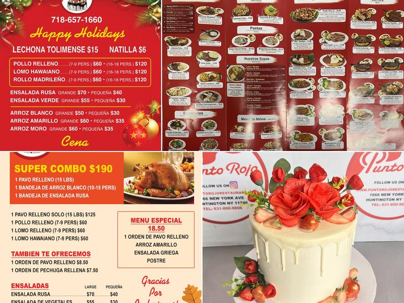 Punto Rojo Bakery and Restaurant Menu