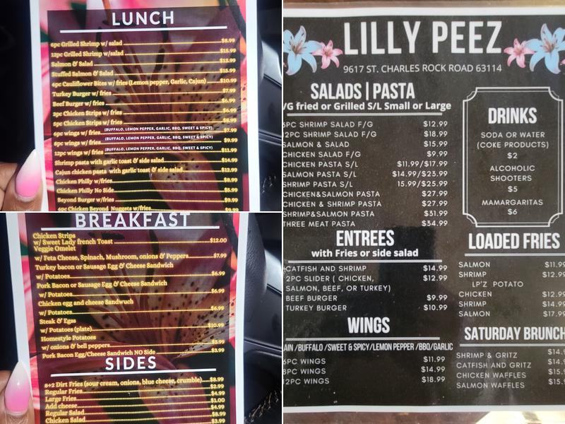 Lilly Peez Diner Menu
