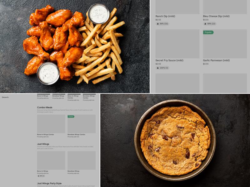 It's Just Wings Menu