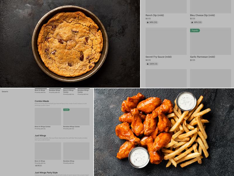 It's Just Wings Menu