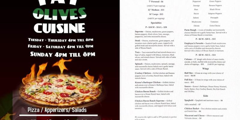 Fat Olives Menu