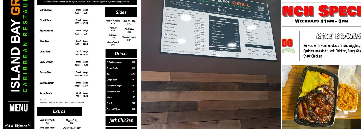 Island Bay Grill - Caribbean Restaurant Menu