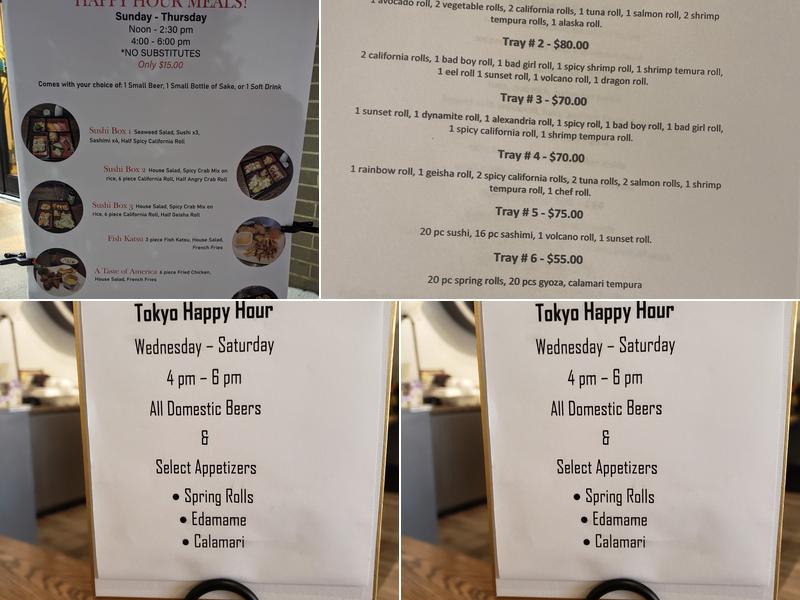 Tokyo Menu