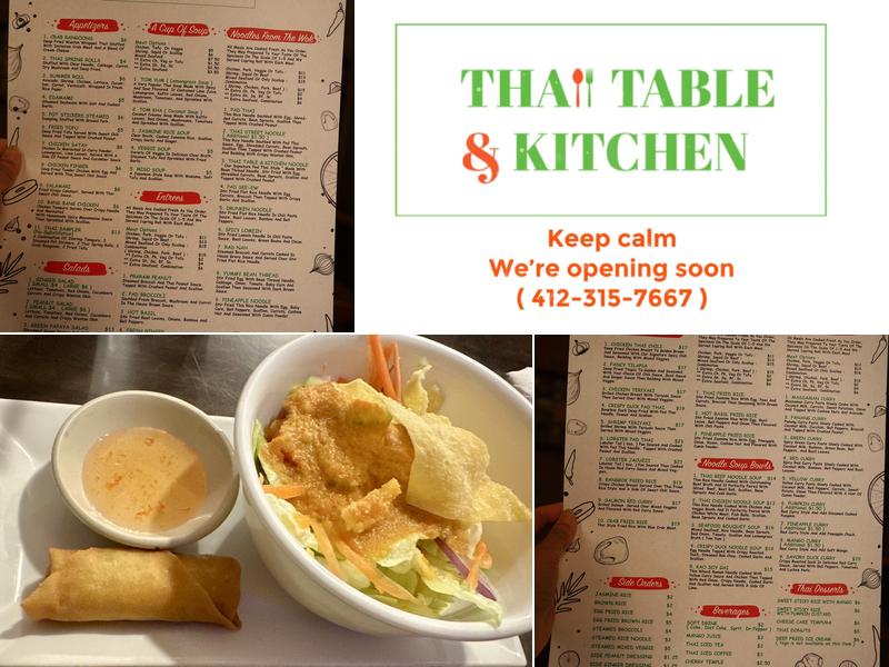 Thai Table & Kitchen Menu
