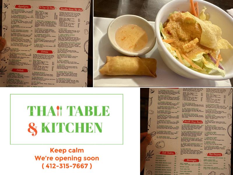 Thai Table & Kitchen Menu