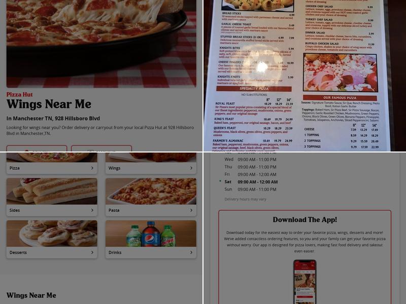 Pizza Hut Menu