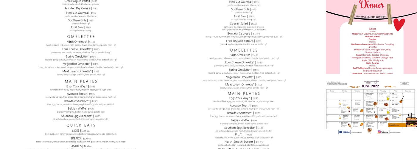 Harth Menu