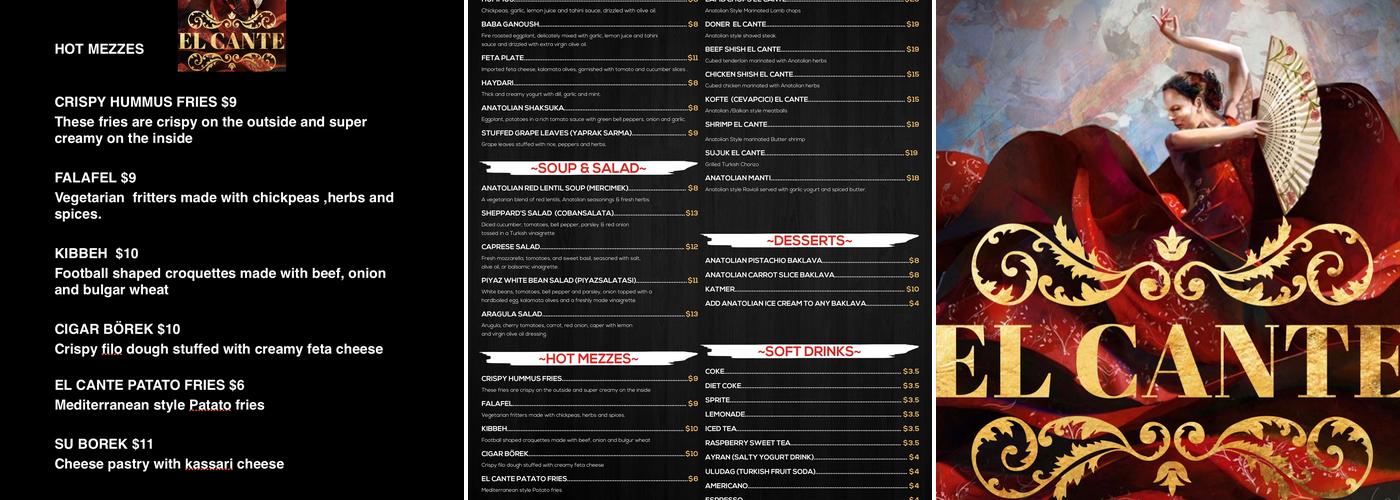 El Cante Menu