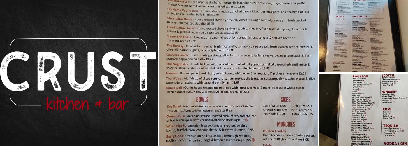 Crust Kitchen & Bar Menu