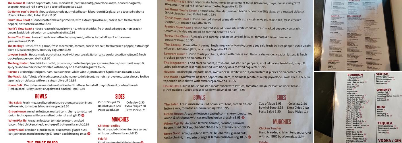 Crust Kitchen & Bar Menu