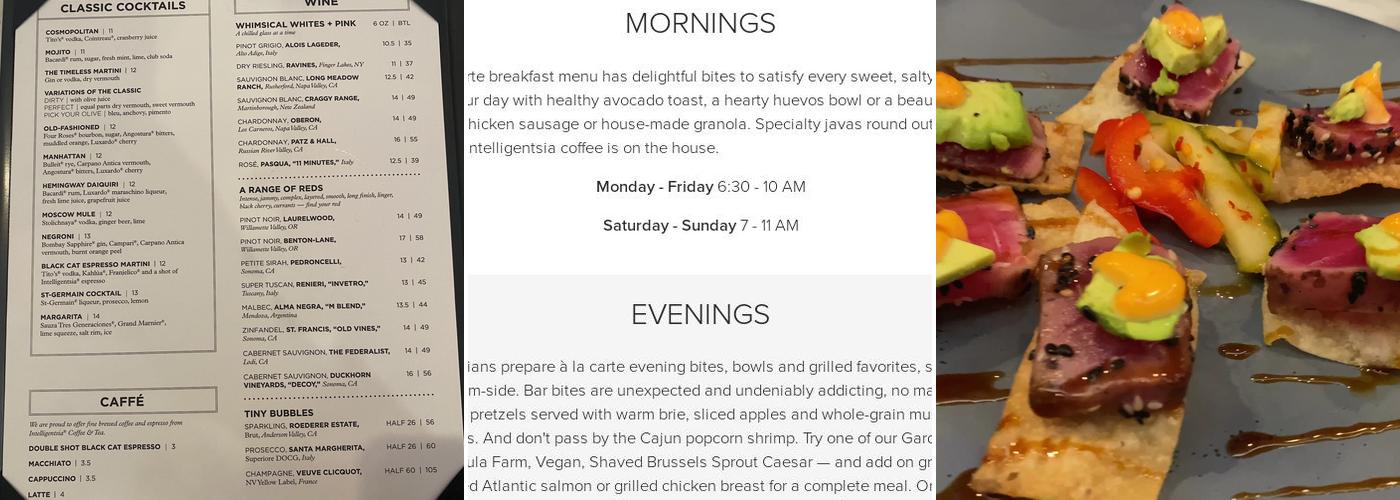 AKB, a hotel bar Menu