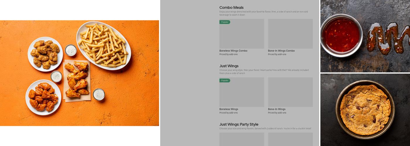 It's Just Wings Menu