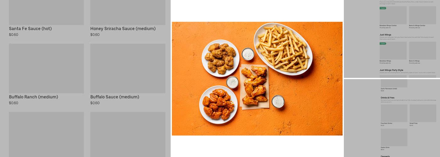 It's Just Wings Menu