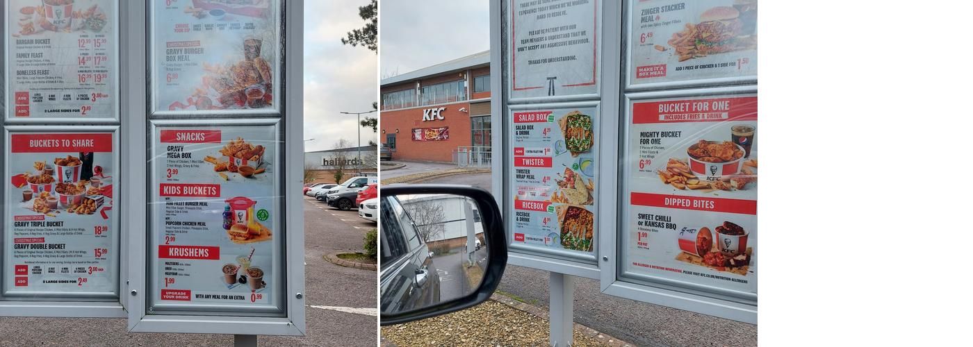 KFC Frome - Wessex Fields Menu