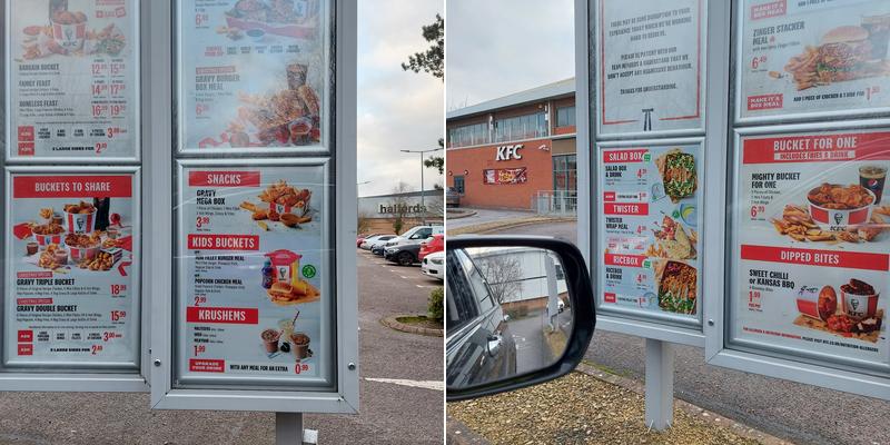 KFC Frome - Wessex Fields Menu