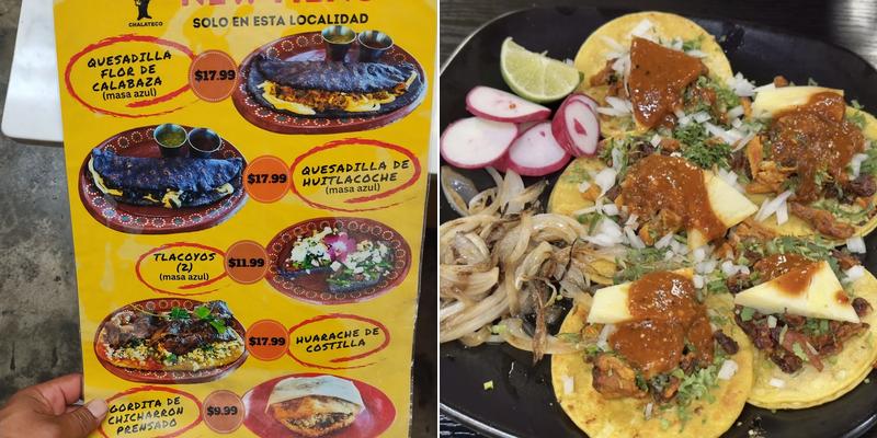 Chalateco Menu