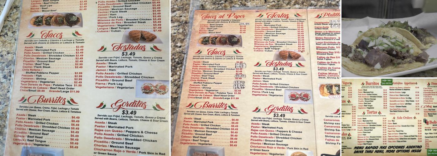 Vallarta Menu
