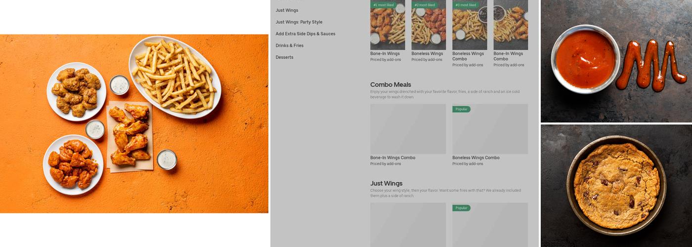 It's Just Wings Menu