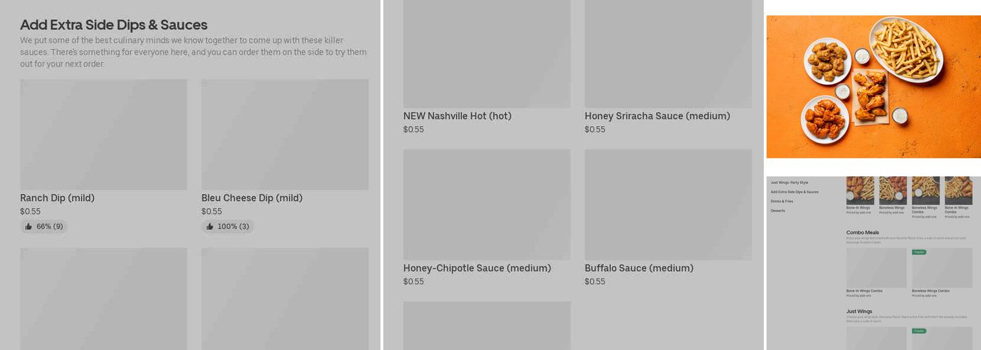 It's Just Wings Menu