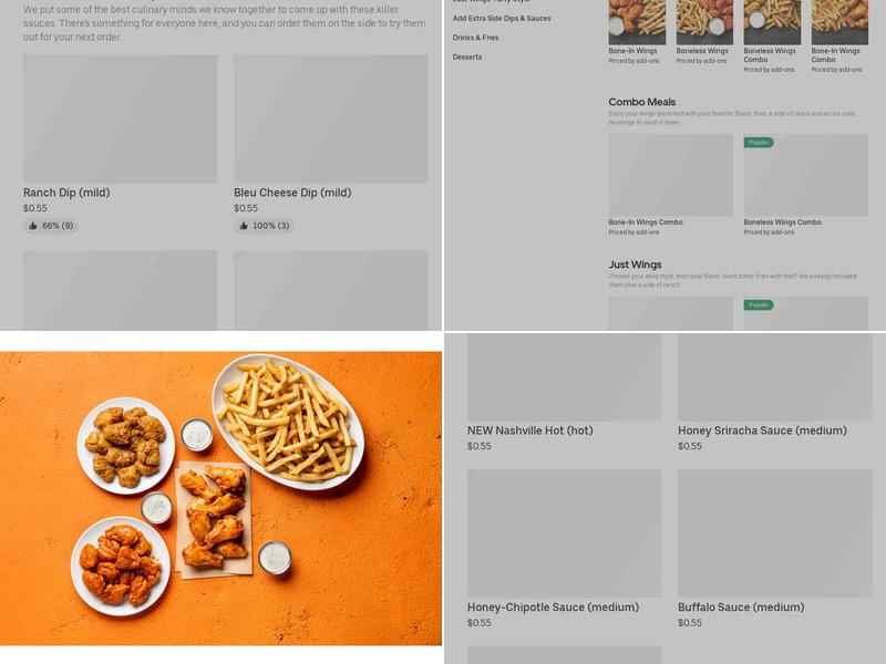 It's Just Wings Menu