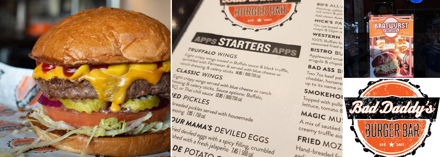 Bad Daddy's Burger Bar Menu