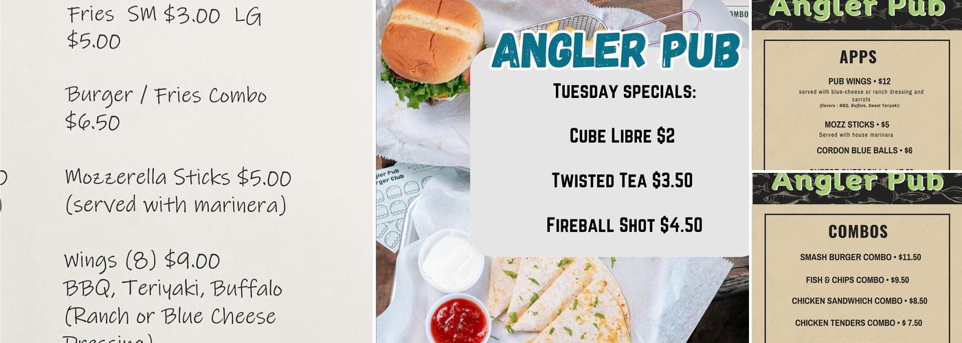 Angler Pub Menu