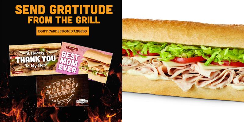 D'Angelo Grilled Sandwiches Menu