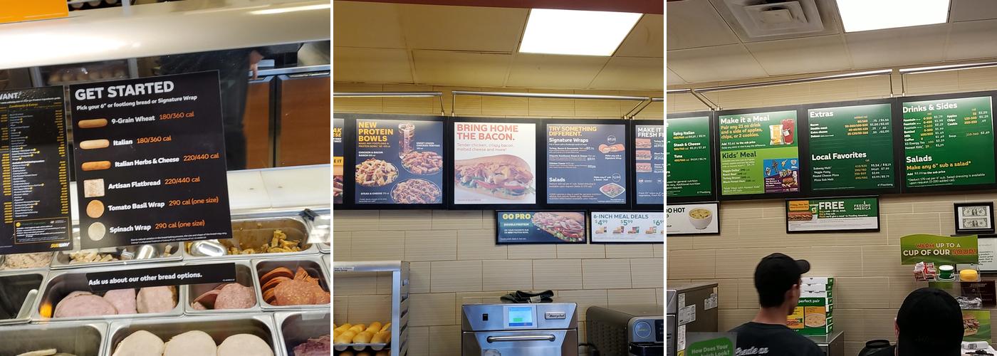 Subway Menu