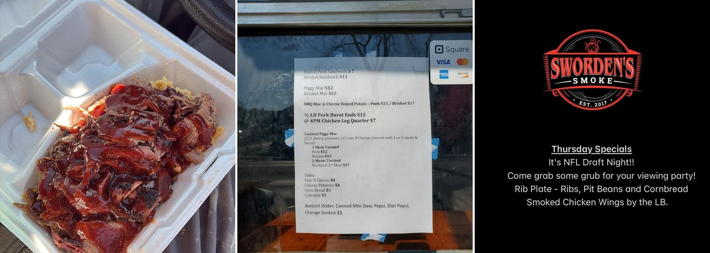 Sworden's Smoke Menu