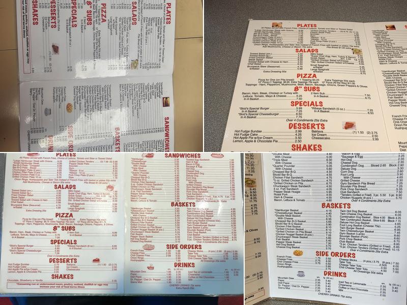 Skids II Burlington Menu