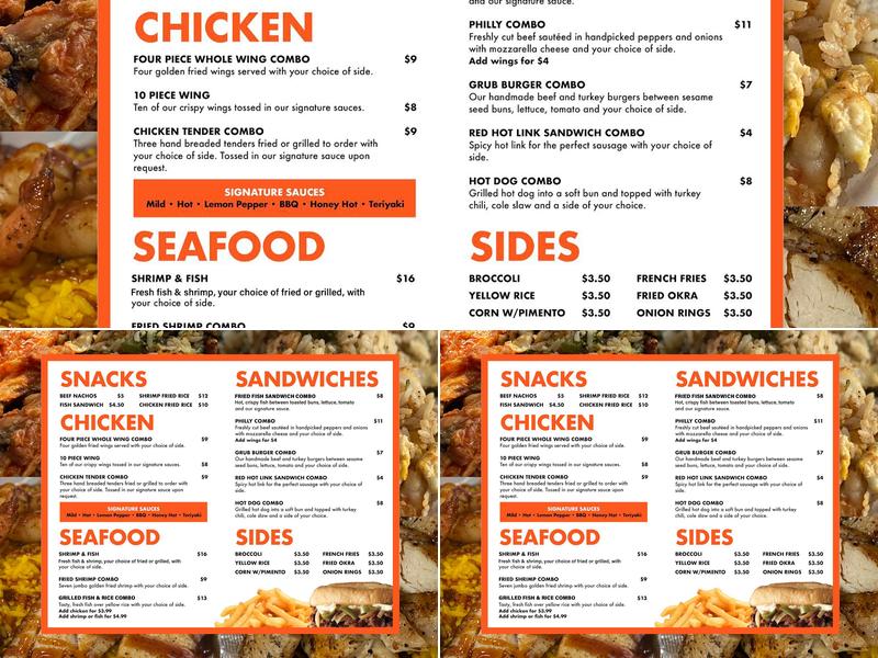 da grubb spot Menu